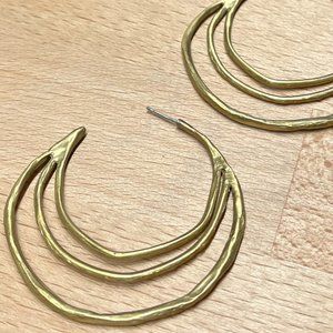 Triple Gold Hoop Earrings